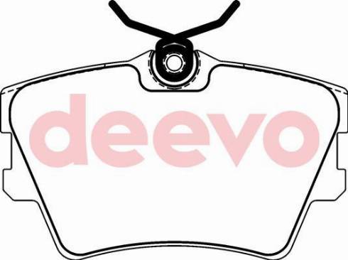 DEEVO BP63180 - Brake Pad Set, disc brake autospares.lv