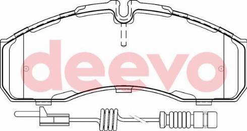 DEEVO BP63840 - Brake Pad Set, disc brake autospares.lv