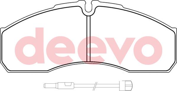 DEEVO BP63820 - Brake Pad Set, disc brake autospares.lv