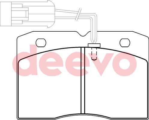 DEEVO BP63760 - Brake Pad Set, disc brake autospares.lv