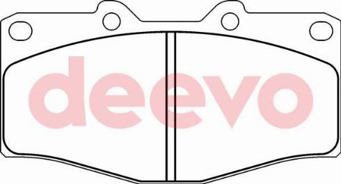 DEEVO BP62640 - Brake Pad Set, disc brake autospares.lv