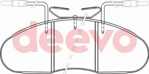 DEEVO BP62600 - Brake Pad Set, disc brake autospares.lv