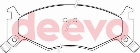 DEEVO BP62840 - Brake Pad Set, disc brake autospares.lv