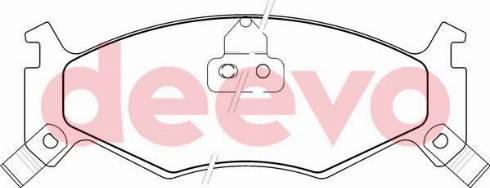 DEEVO BP62860 - Brake Pad Set, disc brake autospares.lv