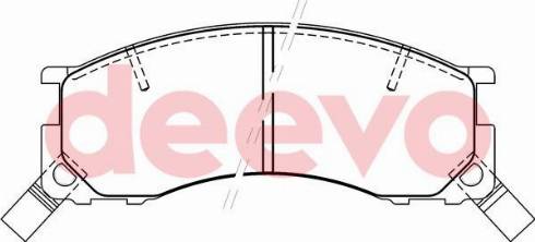 DEEVO BP62880 - Brake Pad Set, disc brake autospares.lv