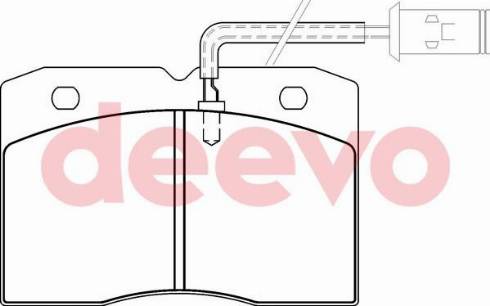 DEEVO BP62320 - Brake Pad Set, disc brake autospares.lv