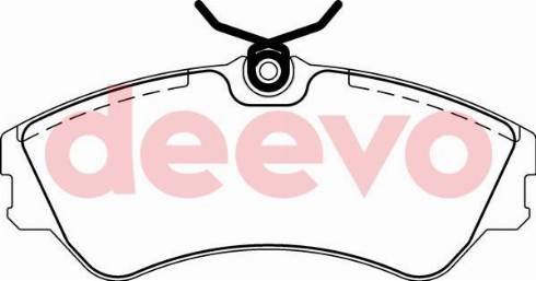 DEEVO BP62260 - Brake Pad Set, disc brake autospares.lv