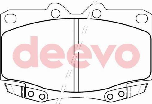 DEEVO BP62780 - Brake Pad Set, disc brake autospares.lv