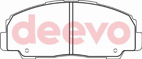 DEEVO BP62720 - Brake Pad Set, disc brake autospares.lv