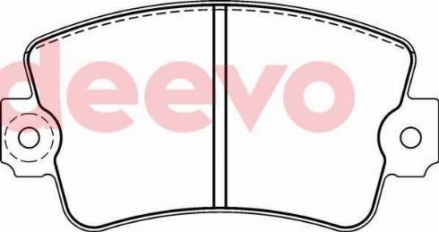 DEEVO BP67660 - Brake Pad Set, disc brake autospares.lv