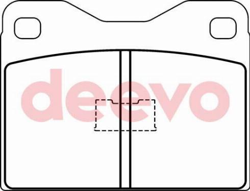 DEEVO BP67020 - Brake Pad Set, disc brake autospares.lv