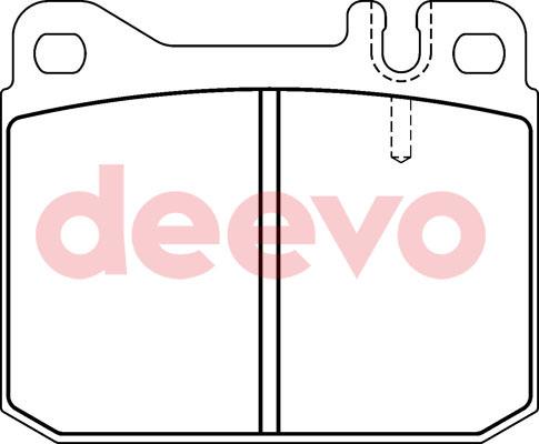 DEEVO BP67140 - Brake Pad Set, disc brake autospares.lv