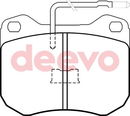 DEEVO BP67160 - Brake Pad Set, disc brake autospares.lv