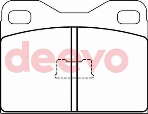 DEEVO BP67340 - Brake Pad Set, disc brake autospares.lv