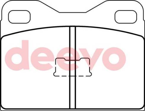 DEEVO BP67360 - Brake Pad Set, disc brake autospares.lv