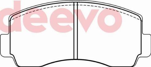 DEEVO BP67240 - Brake Pad Set, disc brake autospares.lv