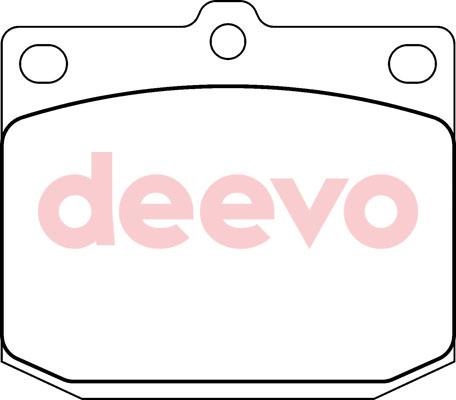 DEEVO BP67260 - Brake Pad Set, disc brake autospares.lv