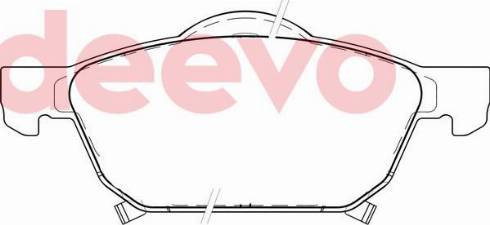 DEEVO BP84420 - Brake Pad Set, disc brake autospares.lv