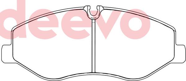 DEEVO BP84580 - Brake Pad Set, disc brake autospares.lv