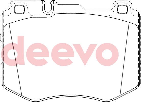 DEEVO BP84660 - Brake Pad Set, disc brake autospares.lv