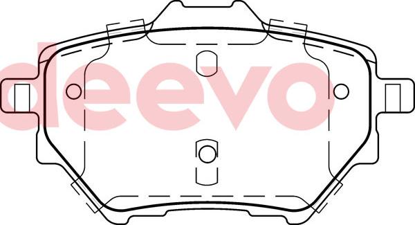 DEEVO BP84000 - Brake Pad Set, disc brake autospares.lv