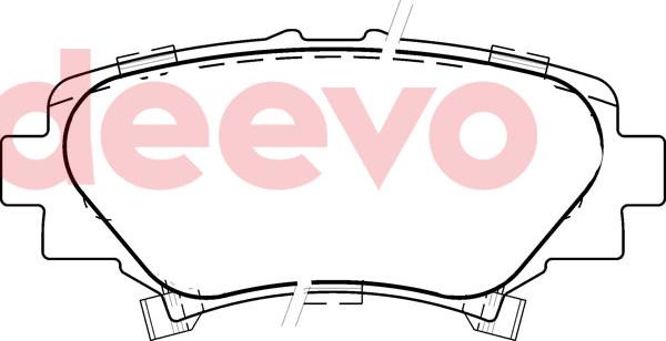 DEEVO BP84140 - Brake Pad Set, disc brake autospares.lv