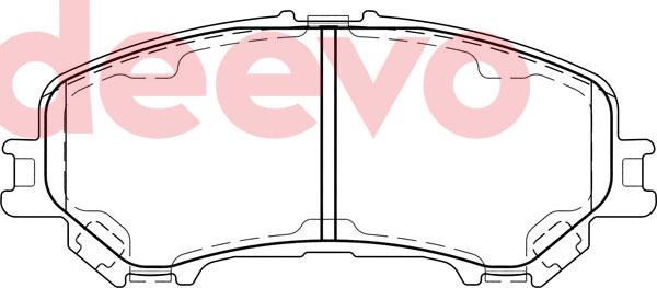 DEEVO BP84380 - Brake Pad Set, disc brake autospares.lv