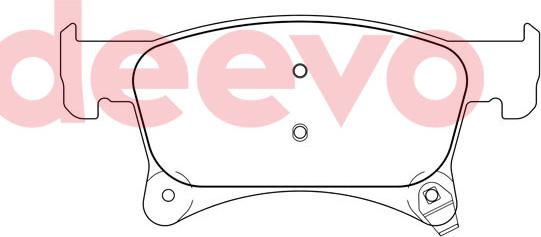 DEEVO BP84760 - Brake Pad Set, disc brake autospares.lv