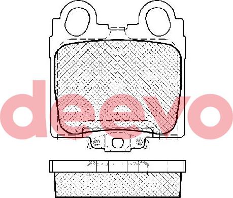 DEEVO BP85460 - Brake Pad Set, disc brake autospares.lv