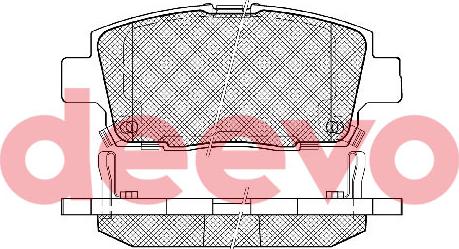 DEEVO BP85580 - Brake Pad Set, disc brake autospares.lv