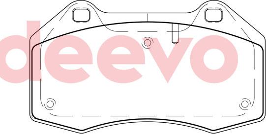 DEEVO BP85020 - Brake Pad Set, disc brake autospares.lv