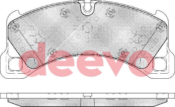 DEEVO BP85340 - Brake Pad Set, disc brake autospares.lv