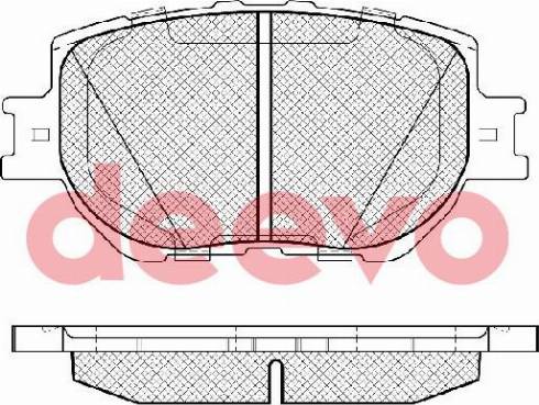 DEEVO BP85240 - Brake Pad Set, disc brake autospares.lv