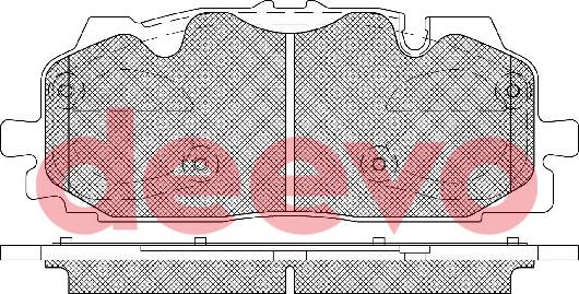 DEEVO BP86040 - Brake Pad Set, disc brake autospares.lv