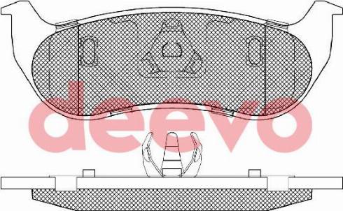 DEEVO BP86060 - Brake Pad Set, disc brake autospares.lv