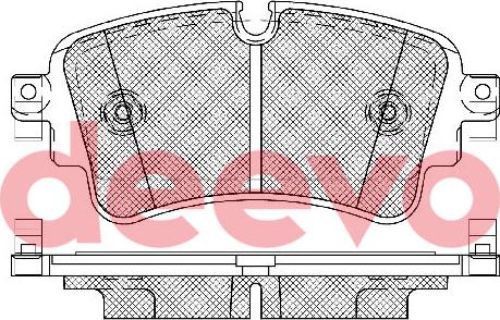 DEEVO BP86080 - Brake Pad Set, disc brake autospares.lv