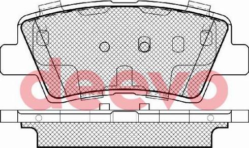 DEEVO BP86720 - Brake Pad Set, disc brake autospares.lv