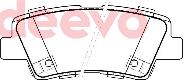 DEEVO BP80940 - Brake Pad Set, disc brake autospares.lv
