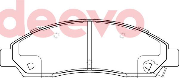 DEEVO BP80900 - Brake Pad Set, disc brake autospares.lv