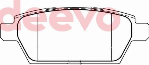 DEEVO BP80920 - Brake Pad Set, disc brake autospares.lv