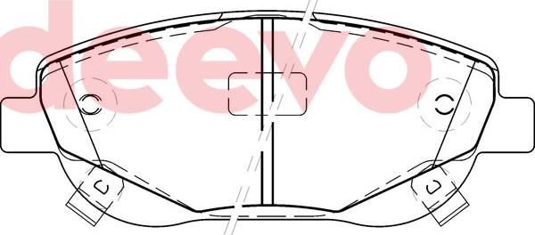 DEEVO BP80480 - Brake Pad Set, disc brake autospares.lv