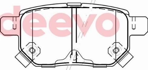 DEEVO BP80540 - Brake Pad Set, disc brake autospares.lv