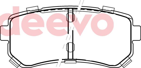 DEEVO BP80680 - Brake Pad Set, disc brake autospares.lv