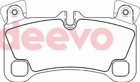 DEEVO BP80160 - Brake Pad Set, disc brake autospares.lv