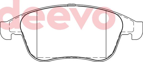 DEEVO BP80120 - Brake Pad Set, disc brake autospares.lv