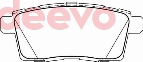 DEEVO BP80800 - Brake Pad Set, disc brake autospares.lv