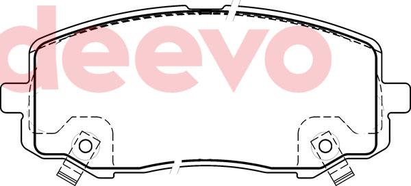 DEEVO BP80340 - Brake Pad Set, disc brake autospares.lv