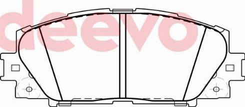 DEEVO BP80360 - Brake Pad Set, disc brake autospares.lv