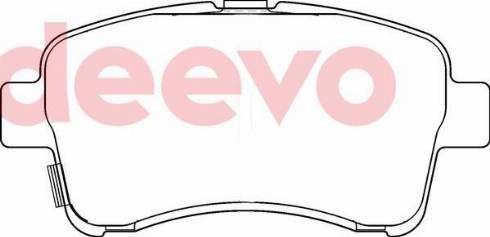 DEEVO BP80280 - Brake Pad Set, disc brake autospares.lv