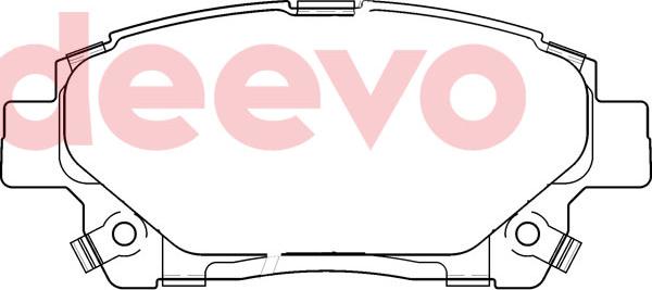 DEEVO BP80220 - Brake Pad Set, disc brake autospares.lv